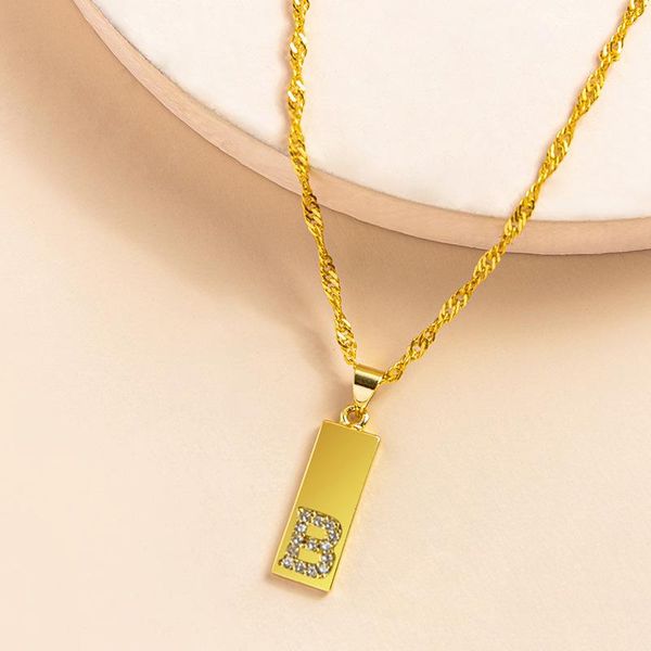 initial necklace for women copper square a-z letter pendant with stainless steel twist chain charm gold color jewelry gift necklaces, Silver
initial necklace for women copper square a-z letter pendant with stainless steel twist chain charm gold color jewelry gift necklaces, Silver