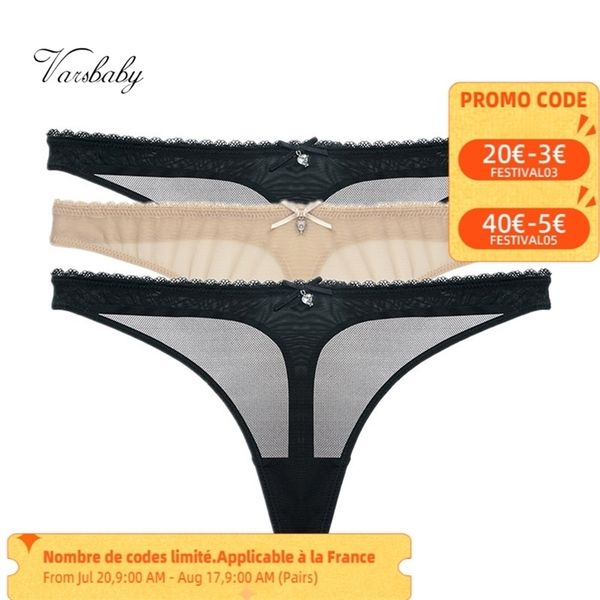 varsbaby thong transparent underwear sequined briefs low-rise g-string s-2xl panties 3pcs/pack 210730, Black;pink
varsbaby thong transparent underwear sequined briefs low-rise g-string s-2xl panties 3pcs/pack 210730, Black;pink