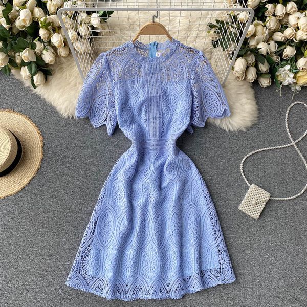 chinese style embroidery hollow out printing dress women summer o-neck solid black short sleeve retro clothing 210513, Black;gray
chinese style embroidery hollow out printing dress women summer o-neck solid black short sleeve retro clothing 210513, Black;gray