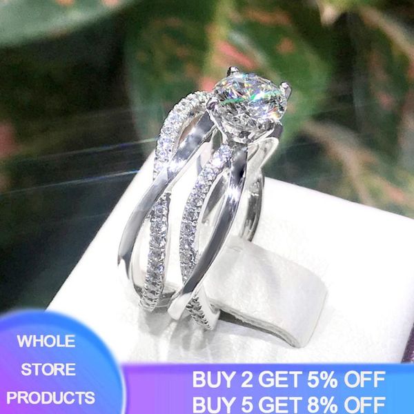 cluster rings luxury 1.0ct lab diamond original 925 sterling silver wedding ring set for women bride engagement jewelry band eternity gift, Golden;silver
cluster rings luxury 1.0ct lab diamond original 925 sterling silver wedding ring set for women bride engagement jewelry band eternity gift, Golden;silver