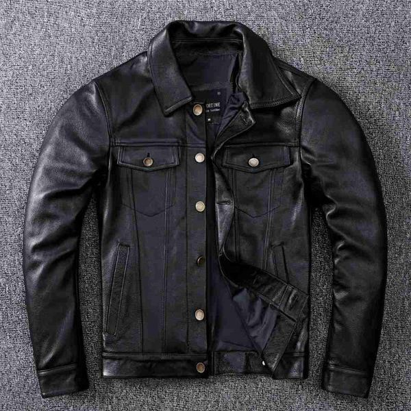 men's leather & faux spring denim genuine jacket classic slim cowhide button coat plus size 5xl mens fashion clothing, Black
men's leather & faux spring denim genuine jacket classic slim cowhide button coat plus size 5xl mens fashion clothing, Black