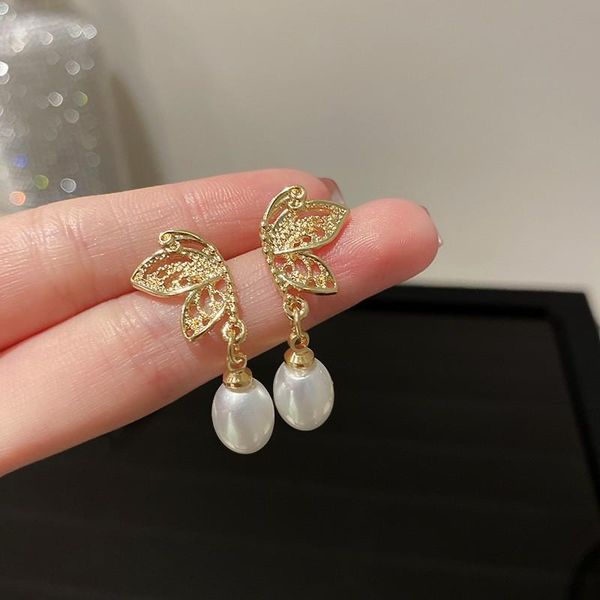 dangle & chandelier 2021 contracted sweet hollow metal butterfly modelling women earrings fashion fresh fine pearl joker elegant, Silver
dangle & chandelier 2021 contracted sweet hollow metal butterfly modelling women earrings fashion fresh fine pearl joker elegant, Silver