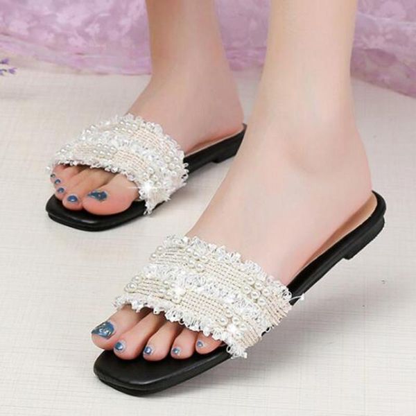 slippers pearl beading tassel beach slides women mixed color band roman lady handmade knitted string bead flip flops xx67, Black
slippers pearl beading tassel beach slides women mixed color band roman lady handmade knitted string bead flip flops xx67, Black
