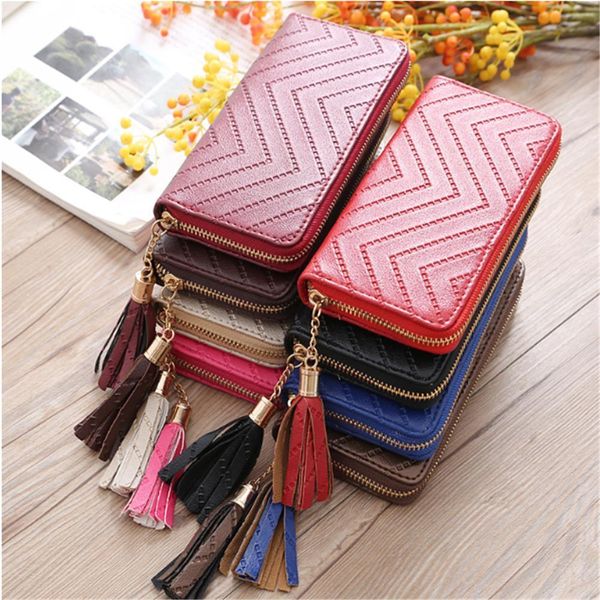 fashion women lady leather card holder long wallet clutch checkbook tassel handbag purse, Red;black
fashion women lady leather card holder long wallet clutch checkbook tassel handbag purse, Red;black