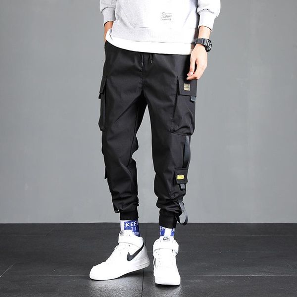 men's pants 2021 ribbons harem joggers men cargo male harajuku fashion trousers streetwear hip hop casual pockets track s-5xl, Black
men's pants 2021 ribbons harem joggers men cargo male harajuku fashion trousers streetwear hip hop casual pockets track s-5xl, Black