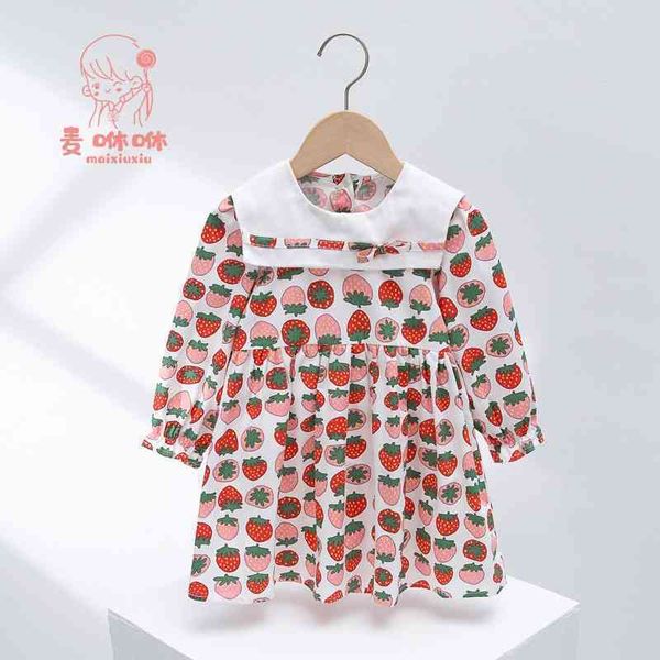 mai xuxiu 2021 spring and autumn navy collar dress printed women's summer strawberry princess skirt cotton long sleeve children's, Red;yellow
mai xuxiu 2021 spring and autumn navy collar dress printed women's summer strawberry princess skirt cotton long sleeve children's, Red;yellow