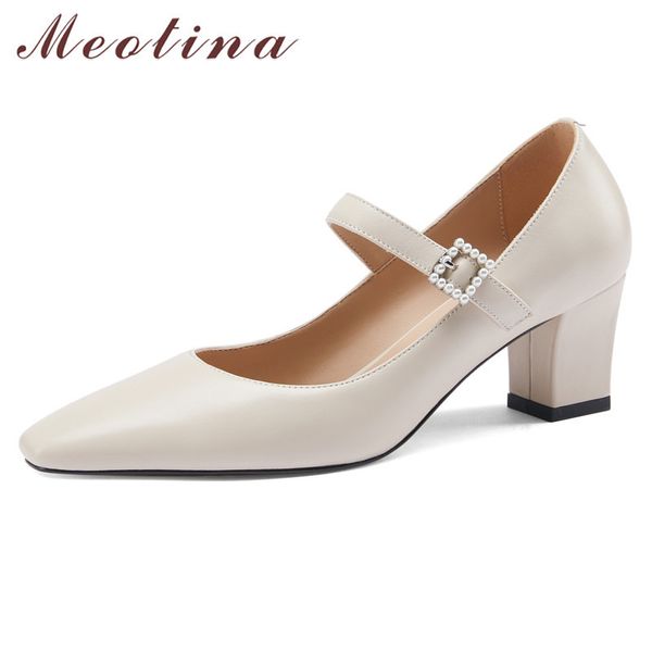 meotina sheepskin high heel pumps real leather block heels mary janes shoes square toe ladies shoes pearl buckle footwear beige 210520, Black
meotina sheepskin high heel pumps real leather block heels mary janes shoes square toe ladies shoes pearl buckle footwear beige 210520, Black
