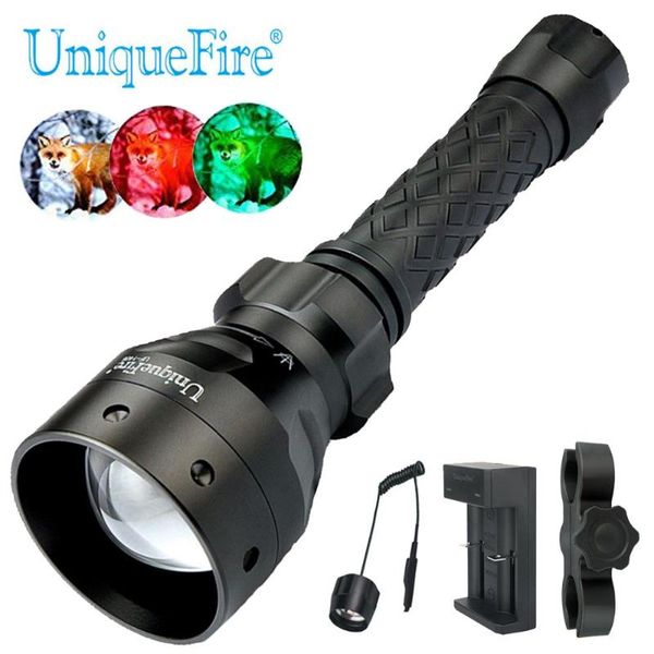 uniquefire 1406 xpe white/red/green led waterproof zoom torch with rat tail, usb charger, scope mount for hunting flashlights tor torches
uniquefire 1406 xpe white/red/green led waterproof zoom torch with rat tail, usb charger, scope mount for hunting flashlights tor torches