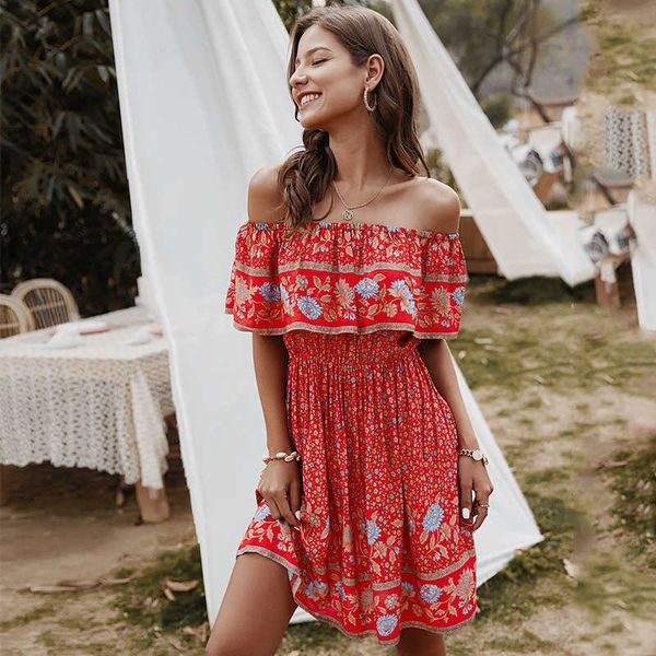 casual dresses summer floral print women slash neck off the shoulder ladies short sleeve boho a-line female mini es etae, Black;gray
casual dresses summer floral print women slash neck off the shoulder ladies short sleeve boho a-line female mini es etae, Black;gray