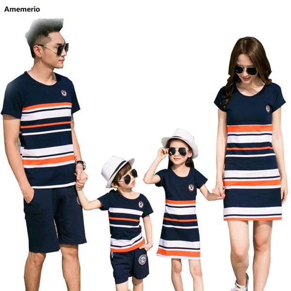 family matching outfits 2021 fashion summer striped t-shirt mother and daughter dresses father son baby boy girl, Blue
family matching outfits 2021 fashion summer striped t-shirt mother and daughter dresses father son baby boy girl, Blue