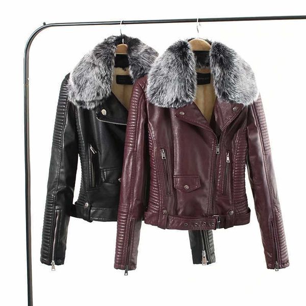 fashion women zipper outerwear with soft collar cool lady faux lamb wool fur jacket moto female chic sashes suits 210527, Black
fashion women zipper outerwear with soft collar cool lady faux lamb wool fur jacket moto female chic sashes suits 210527, Black