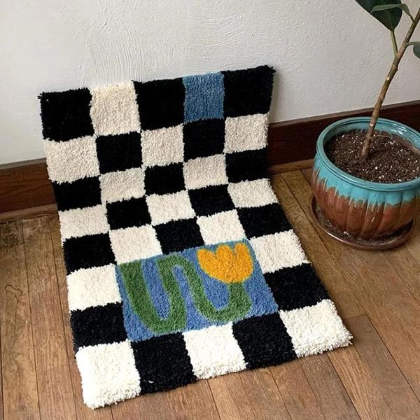 carpets french retro carpet living room checkerboard coffee table blanket bedroom ins wind black and white lattice non-slip mat
carpets french retro carpet living room checkerboard coffee table blanket bedroom ins wind black and white lattice non-slip mat
