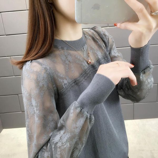 knitted hollow thin lace stitching sweater female pattern round neck mesh long sleeve slim pullover women spring 2021 women's sweaters, White;black
knitted hollow thin lace stitching sweater female pattern round neck mesh long sleeve slim pullover women spring 2021 women's sweaters, White;black