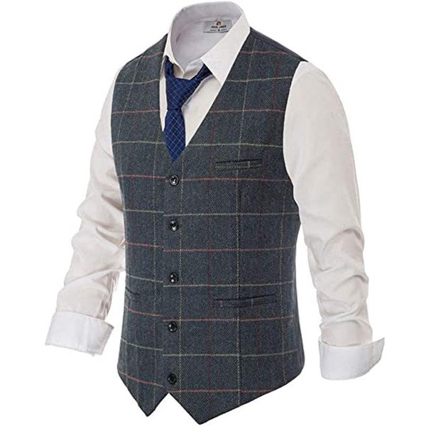 men's vests vest v neck herringbone wool tweed striped/lattice silm fit for formal wedding casual waistcoat 2021 (no tie), Black;white
men's vests vest v neck herringbone wool tweed striped/lattice silm fit for formal wedding casual waistcoat 2021 (no tie), Black;white