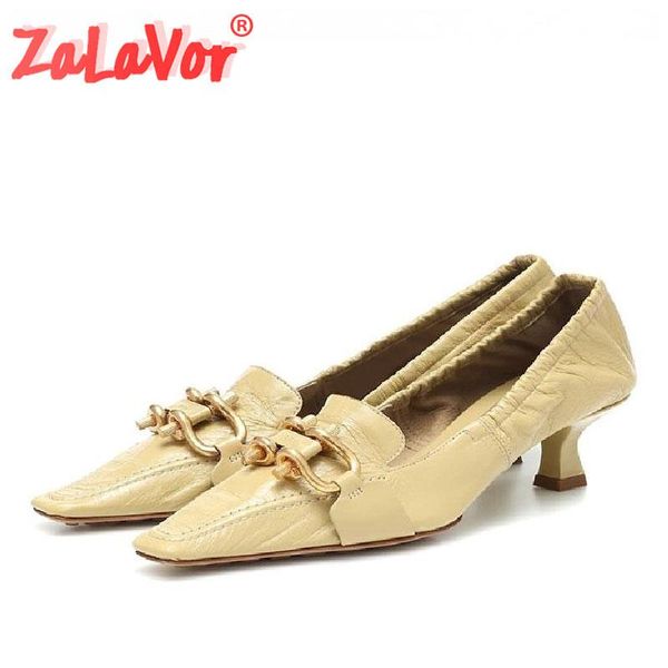dress shoes zalavor women pumps fashion metal square toe genuine leather special heels slip on lady footwear size 34-43, Black
dress shoes zalavor women pumps fashion metal square toe genuine leather special heels slip on lady footwear size 34-43, Black