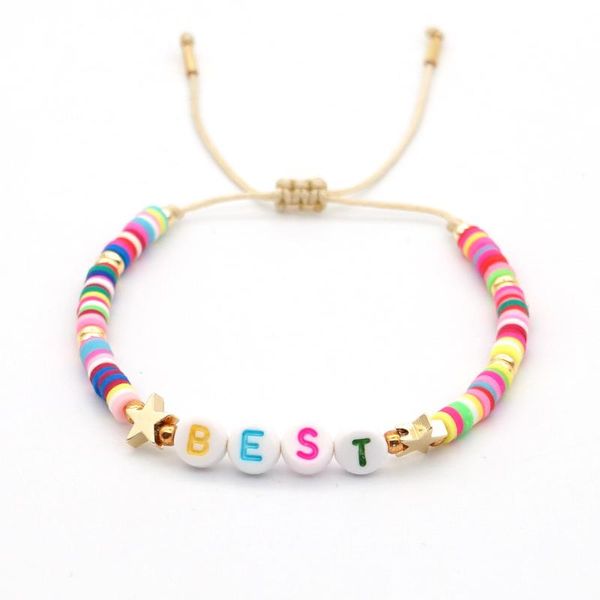 beaded, strands diy letter polymer clay bracelet for women boho handmade love beads charm summer femme jewelry, Black
beaded, strands diy letter polymer clay bracelet for women boho handmade love beads charm summer femme jewelry, Black
