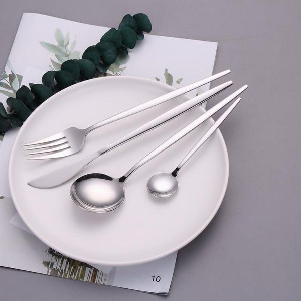 dinnerware sets 4pcs/set stainless steel cutlery set silverware for weddings fork spoon knife chopsticks soup tea spoons with long handle
dinnerware sets 4pcs/set stainless steel cutlery set silverware for weddings fork spoon knife chopsticks soup tea spoons with long handle
