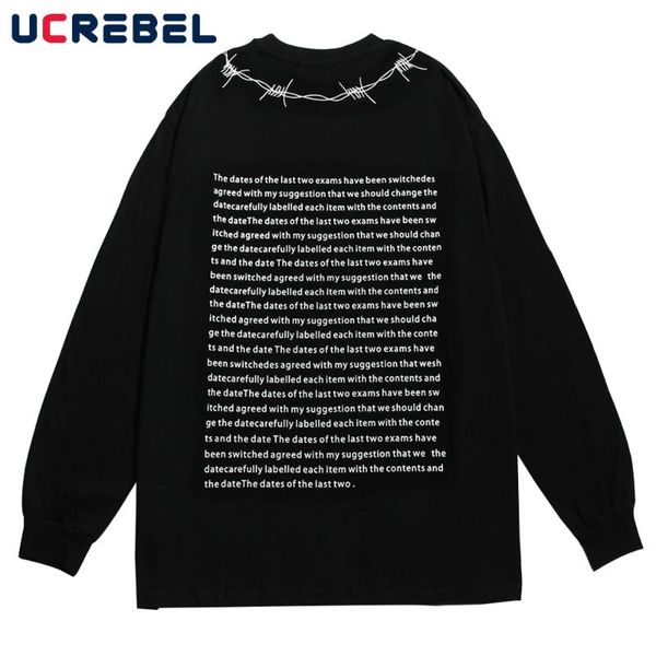 men's t-shirts letter print long sleeve t-shirt mens high street casual crew neck cotton tee streetwear loose pullove men, White;black
men's t-shirts letter print long sleeve t-shirt mens high street casual crew neck cotton tee streetwear loose pullove men, White;black