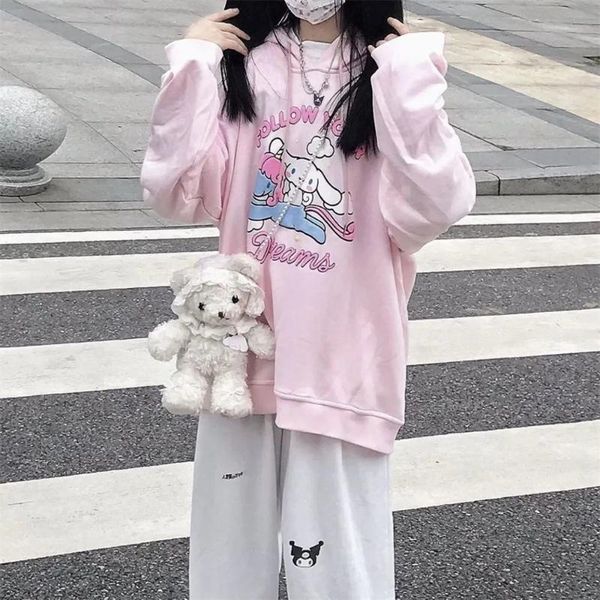 women's hoodies & sweatshirts autumn kawaii print hoodie sweatshirt harajuku oversize girls hoody outwear loose long sleeve solid anime, Black
women's hoodies & sweatshirts autumn kawaii print hoodie sweatshirt harajuku oversize girls hoody outwear loose long sleeve solid anime, Black