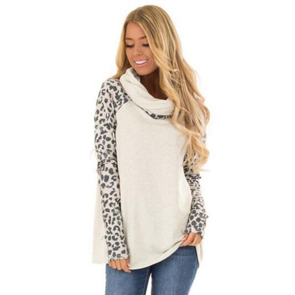 autumn winter womens casual warm leopard print patchwork long sleeve high turtle neck ladies jumper pullover blouse women's blouses &, White
autumn winter womens casual warm leopard print patchwork long sleeve high turtle neck ladies jumper pullover blouse women's blouses &, White
