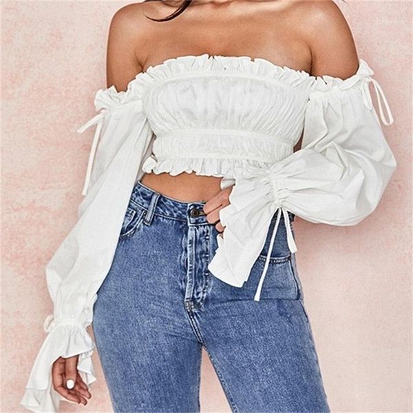 trafwomen 2021 fashion elastic smocked ruffled cropped blouses vintage square collar long sleeve female shirts streetwear women's &, White
trafwomen 2021 fashion elastic smocked ruffled cropped blouses vintage square collar long sleeve female shirts streetwear women's &, White