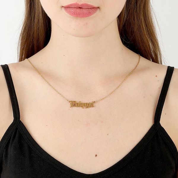 fashion babygirl letter necklace stainless steel english simple necklaces choker birthday gift jewelry for girlfriend chains, Silver
fashion babygirl letter necklace stainless steel english simple necklaces choker birthday gift jewelry for girlfriend chains, Silver