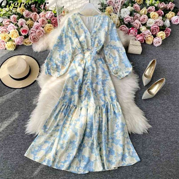 retro chic floral printted long dress robe female v-neck single-breasted sleeve big swing bohemian beach 210602, Black;gray
retro chic floral printted long dress robe female v-neck single-breasted sleeve big swing bohemian beach 210602, Black;gray