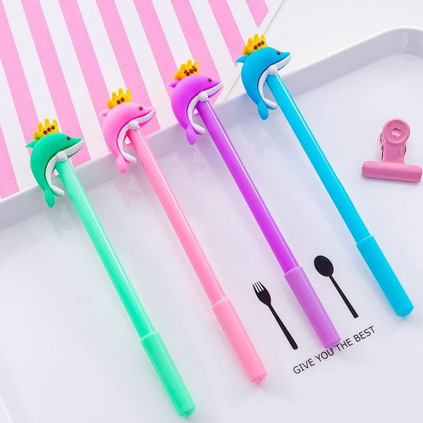 gel pens 40pcs/lot kawaii cartoon creative crown dolphin for school office supplies cute animal kids adorable gift
gel pens 40pcs/lot kawaii cartoon creative crown dolphin for school office supplies cute animal kids adorable gift
