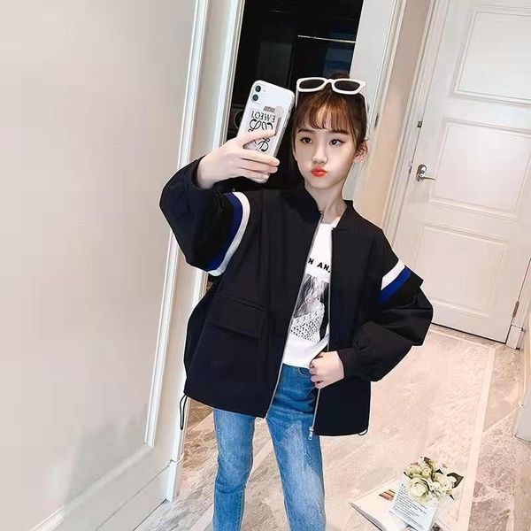 jackets autumn 2021 loose patchwork little big girls long sleeve zipper v-neck coats for kids outerwear children clothing, Blue;gray
jackets autumn 2021 loose patchwork little big girls long sleeve zipper v-neck coats for kids outerwear children clothing, Blue;gray