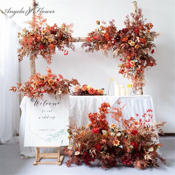 customized golden flower row artificial floral arrangement wedding arch hall background decoration road lead corner wall decorative flowers
customized golden flower row artificial floral arrangement wedding arch hall background decoration road lead corner wall decorative flowers