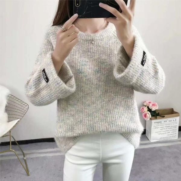 women's sweaters women autumn loose knitted pullovers fashion causal ladies knitwear knitting 2021 fall hand knit long sleeve sweater, White;black
women's sweaters women autumn loose knitted pullovers fashion causal ladies knitwear knitting 2021 fall hand knit long sleeve sweater, White;black