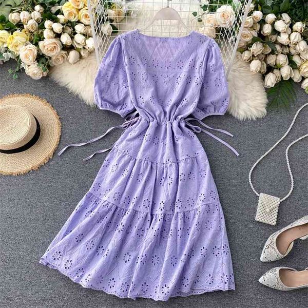 chic women dress female fashion v-neck drawstring high waist hollow short sleeve elegant vestidos l982 210527, Black;gray
chic women dress female fashion v-neck drawstring high waist hollow short sleeve elegant vestidos l982 210527, Black;gray