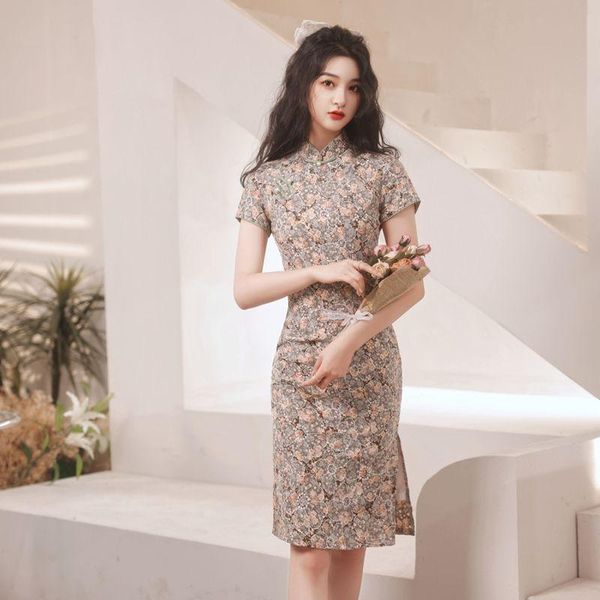 ethnic clothing lady embroidery flower cheongsam chiffon vintage button tight qipao chinese traditional evenning party dress vestidos g, Red
ethnic clothing lady embroidery flower cheongsam chiffon vintage button tight qipao chinese traditional evenning party dress vestidos g, Red