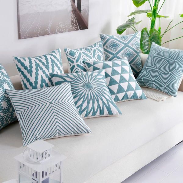 cushion/decorative pillow nordic style thick cushion cover fashion blue embroidery geometric 45cm*45cm home office car pillows
cushion/decorative pillow nordic style thick cushion cover fashion blue embroidery geometric 45cm*45cm home office car pillows