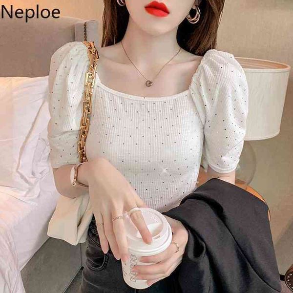 neploe blusas de jumer blouse women slim sequined shirts square collar puff sleeve blouses korean chic summer femme 210422, White
neploe blusas de jumer blouse women slim sequined shirts square collar puff sleeve blouses korean chic summer femme 210422, White