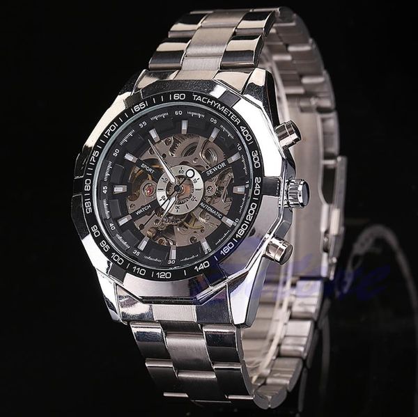 wristwatches men's watch steampunk transparent skeleton automatic date clock male sports mechanical luxery, Slivery;brown
wristwatches men's watch steampunk transparent skeleton automatic date clock male sports mechanical luxery, Slivery;brown
