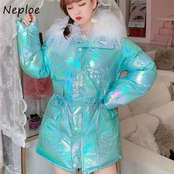 neploe chic fur collar shinny sustans cotton coat double pockets loose bread jacket drawstring slim waist mid-length parkas 210423, Black
neploe chic fur collar shinny sustans cotton coat double pockets loose bread jacket drawstring slim waist mid-length parkas 210423, Black