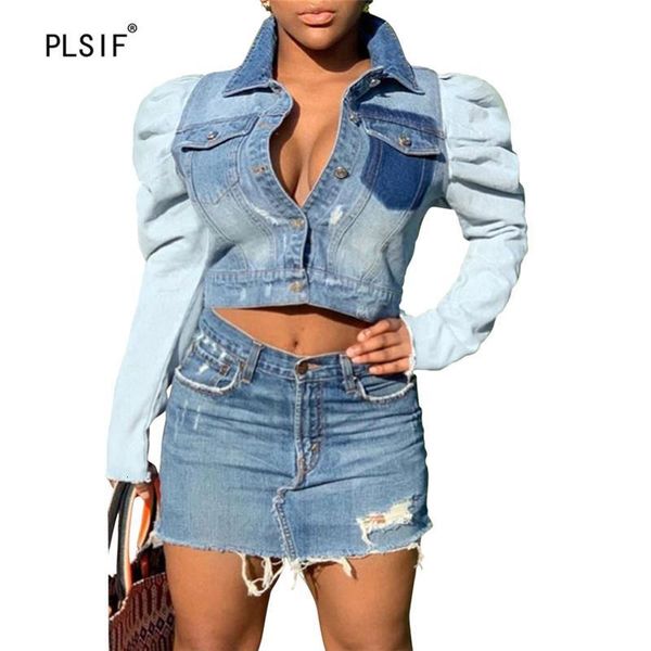 women's jackets fashion design butterfly sleeve lady denim jackets high street fashion slim crop 4x3u, Black;brown
women's jackets fashion design butterfly sleeve lady denim jackets high street fashion slim crop 4x3u, Black;brown