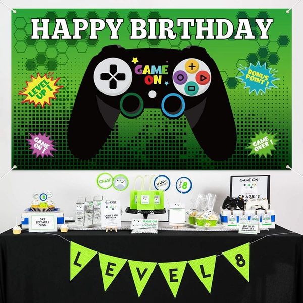 tapestries 71 x 47 inch video game happy birthday backdrop banner,large poster po booth props background, party decorations
tapestries 71 x 47 inch video game happy birthday backdrop banner,large poster po booth props background, party decorations