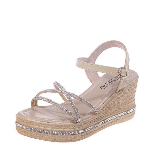 sandals woman summer 2021 diamond platform trifle wedgings romano-style high heel dress shoes, Black
sandals woman summer 2021 diamond platform trifle wedgings romano-style high heel dress shoes, Black