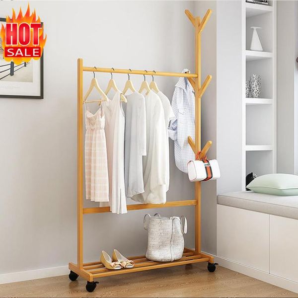 hangers & racks solid bamboo floor clothing rack with wheels hat bedroom furniture coat simple assembly hanger
hangers & racks solid bamboo floor clothing rack with wheels hat bedroom furniture coat simple assembly hanger