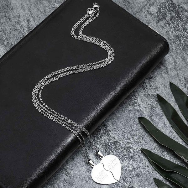 men women couple necklace i love you heart loving stainless steel pendant necklaces valentine's day jewelry gift, Silver
men women couple necklace i love you heart loving stainless steel pendant necklaces valentine's day jewelry gift, Silver