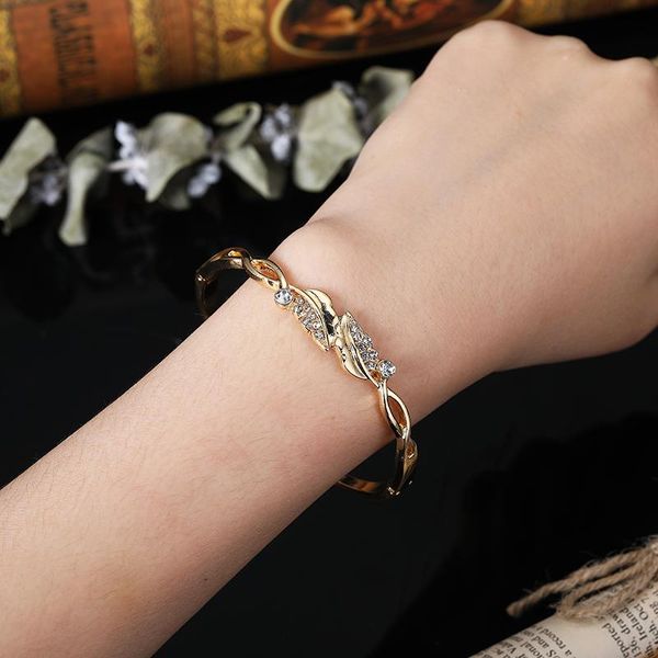 bangle morocco algeria bracelet delicate leaf design, ladies wedding party arab accessories jewelry, Black