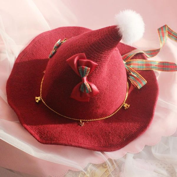 party hats womens girls knitted lolita hat with faux fur pom lace bow ribbon warm knit wide brim christmas decor
party hats womens girls knitted lolita hat with faux fur pom lace bow ribbon warm knit wide brim christmas decor