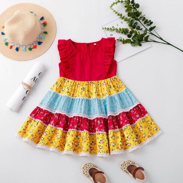 girl's dresses summer children colorful floral print princess dress girls sleeveless o-neck high waist a-line ruffle sweet cute sundres, Red;yellow
girl's dresses summer children colorful floral print princess dress girls sleeveless o-neck high waist a-line ruffle sweet cute sundres, Red;yellow