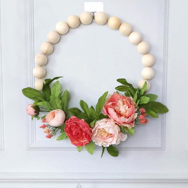 decorative flowers & wreaths 1pc peony wood bead wreath emulation creative wedding decoration home wall garland primary color beads hand
decorative flowers & wreaths 1pc peony wood bead wreath emulation creative wedding decoration home wall garland primary color beads hand