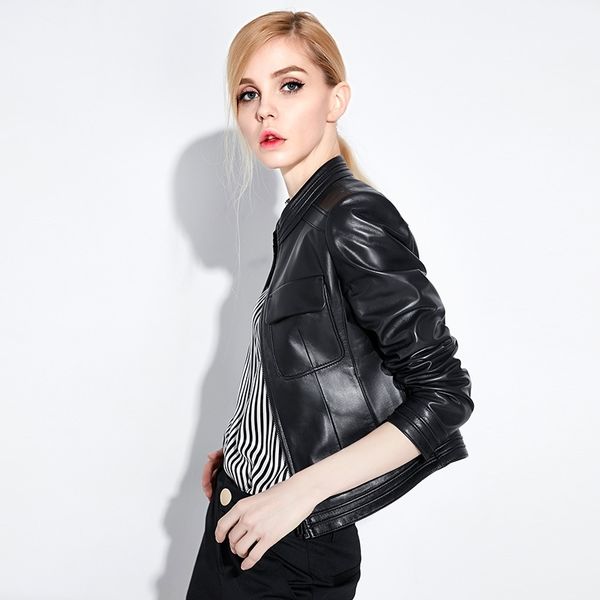 2021 autumn and winter new leather jacket women's sheep high waist haining leather jacket women's black
2021 autumn and winter new leather jacket women's sheep high waist haining leather jacket women's black
