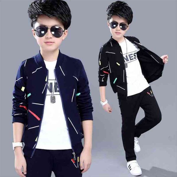 boys spring and autumn two piece suit, big childrens cardigan jacket casual sports korean clothing, White
boys spring and autumn two piece suit, big childrens cardigan jacket casual sports korean clothing, White