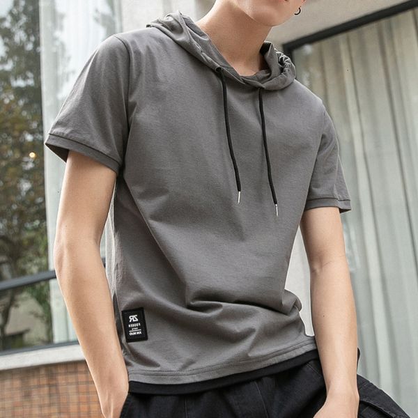 hooded summer short fashion brand loose half sve sweater hooded t-shirt men's t-shirt upper garment, Black
hooded summer short fashion brand loose half sve sweater hooded t-shirt men's t-shirt upper garment, Black