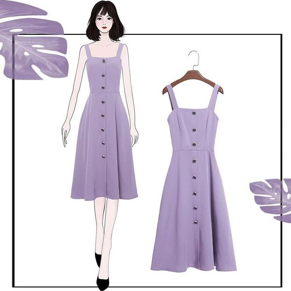 casual dresses french ice silk sling dress female 2021 summer korean style high waist single-breasted decorative elegant mid-length, Black;gray
casual dresses french ice silk sling dress female 2021 summer korean style high waist single-breasted decorative elegant mid-length, Black;gray